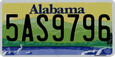 AL license plate 5AS9796