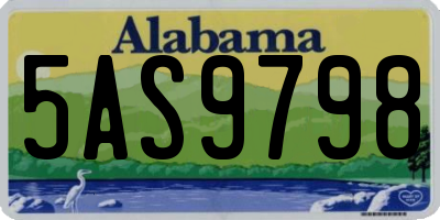 AL license plate 5AS9798