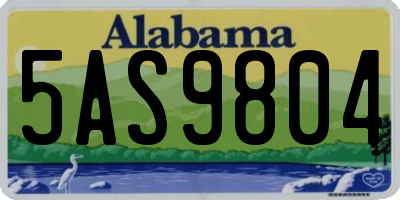 AL license plate 5AS9804