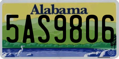 AL license plate 5AS9806