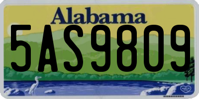 AL license plate 5AS9809