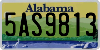 AL license plate 5AS9813