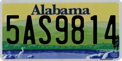 AL license plate 5AS9814