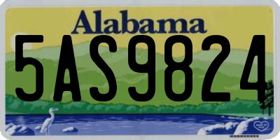 AL license plate 5AS9824