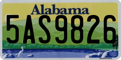 AL license plate 5AS9826