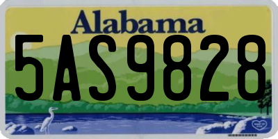 AL license plate 5AS9828