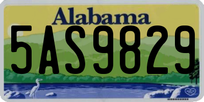 AL license plate 5AS9829