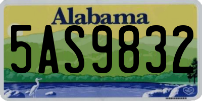 AL license plate 5AS9832