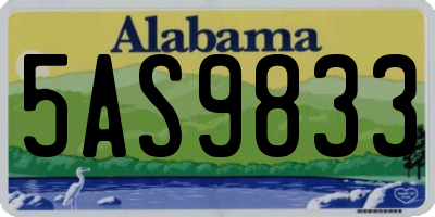 AL license plate 5AS9833