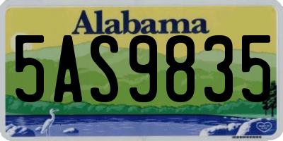 AL license plate 5AS9835