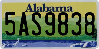AL license plate 5AS9838