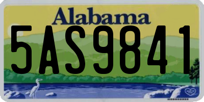 AL license plate 5AS9841