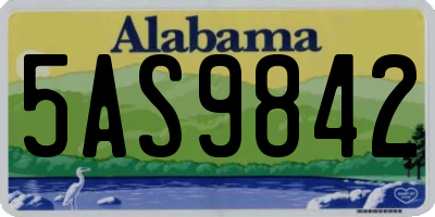AL license plate 5AS9842