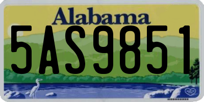 AL license plate 5AS9851