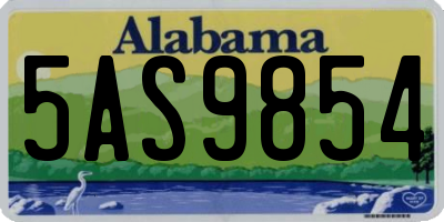 AL license plate 5AS9854