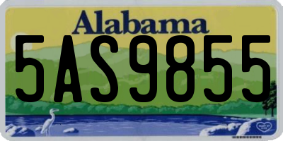 AL license plate 5AS9855