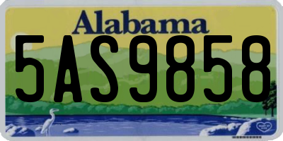 AL license plate 5AS9858