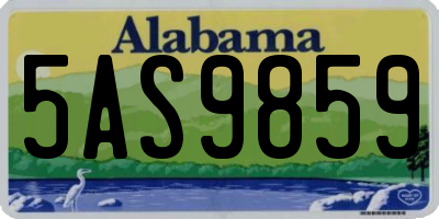 AL license plate 5AS9859