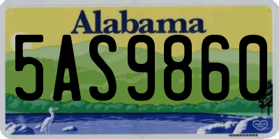 AL license plate 5AS9860