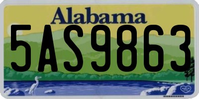 AL license plate 5AS9863