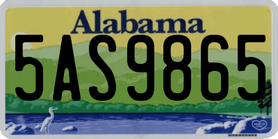 AL license plate 5AS9865