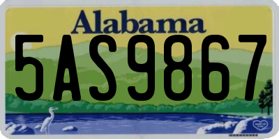 AL license plate 5AS9867