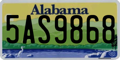 AL license plate 5AS9868