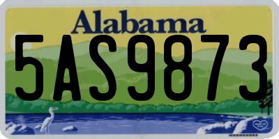 AL license plate 5AS9873