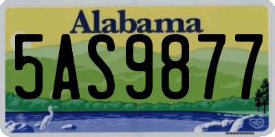 AL license plate 5AS9877