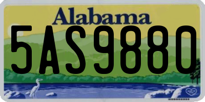 AL license plate 5AS9880
