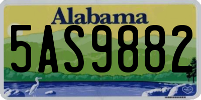 AL license plate 5AS9882