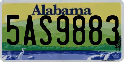 AL license plate 5AS9883