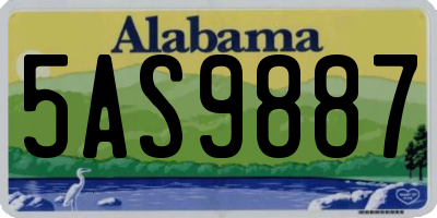 AL license plate 5AS9887