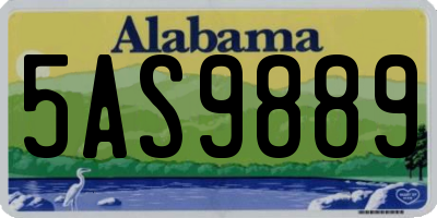 AL license plate 5AS9889