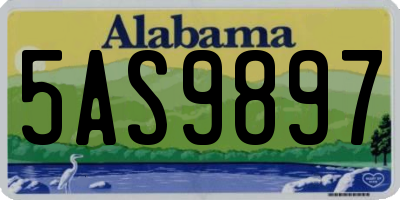 AL license plate 5AS9897