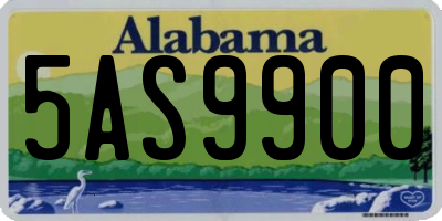 AL license plate 5AS9900