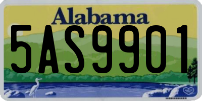AL license plate 5AS9901