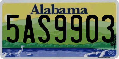 AL license plate 5AS9903