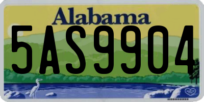 AL license plate 5AS9904