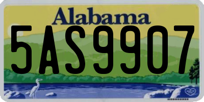 AL license plate 5AS9907