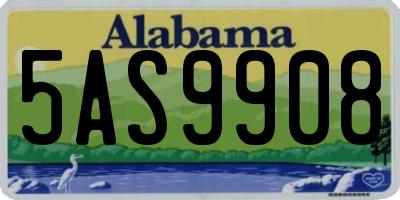 AL license plate 5AS9908
