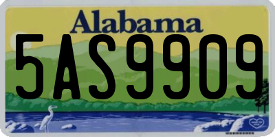 AL license plate 5AS9909