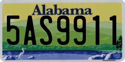 AL license plate 5AS9911