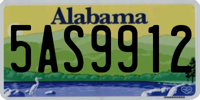 AL license plate 5AS9912
