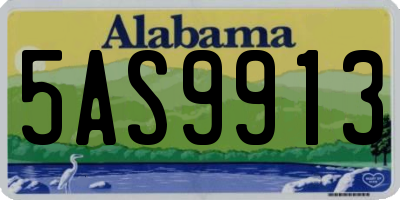 AL license plate 5AS9913