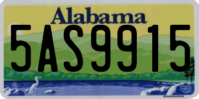 AL license plate 5AS9915