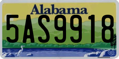 AL license plate 5AS9918