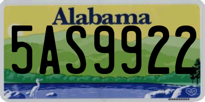 AL license plate 5AS9922