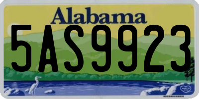 AL license plate 5AS9923