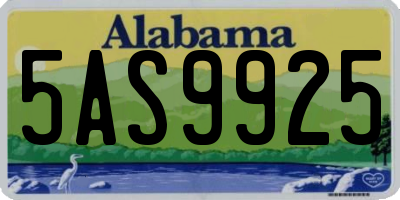 AL license plate 5AS9925